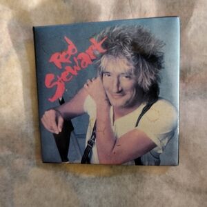 Vintage 1988 Rod Stewart "Out Of Order" Album Cover Pin Pinback Button Badge